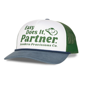 Sendero Provisions Co. Sendero Easy Does It Hat White/Green 1SZ Mens Hats Flat Brim