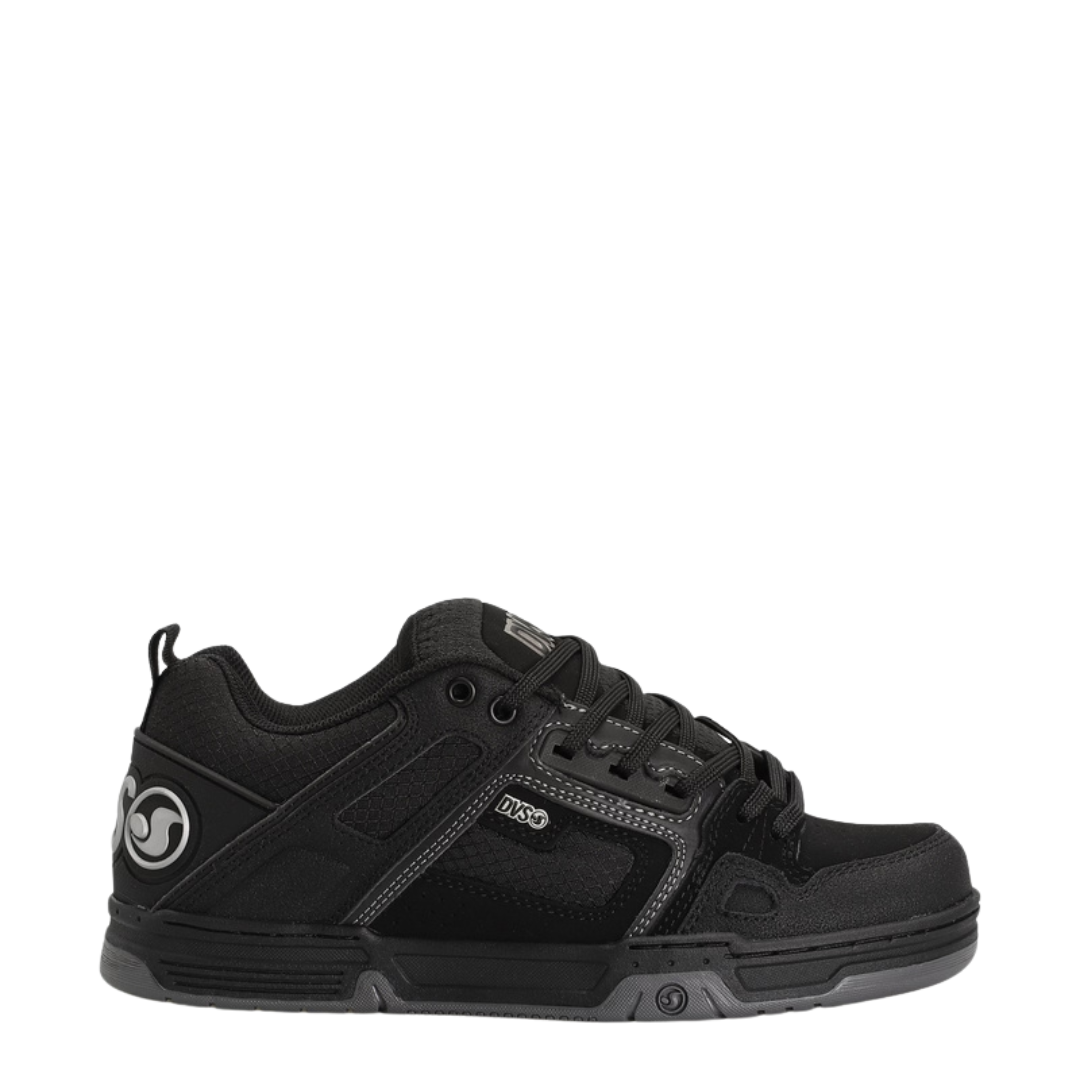 DVS Men's Comanche Shoes- Black Reflective Charcoal Leather