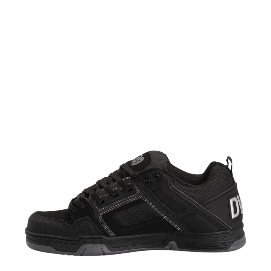 DVS Men's Comanche Shoes- Black Reflective Charcoal Leather