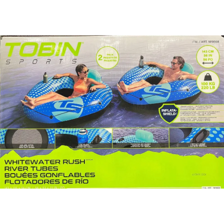 Tobin Sports White Water Rush River Tubes 2 Pack - tobin-sports-white-water-rush-river-tubes-2-pack - Inflatable Tubes - Tobin Sports -