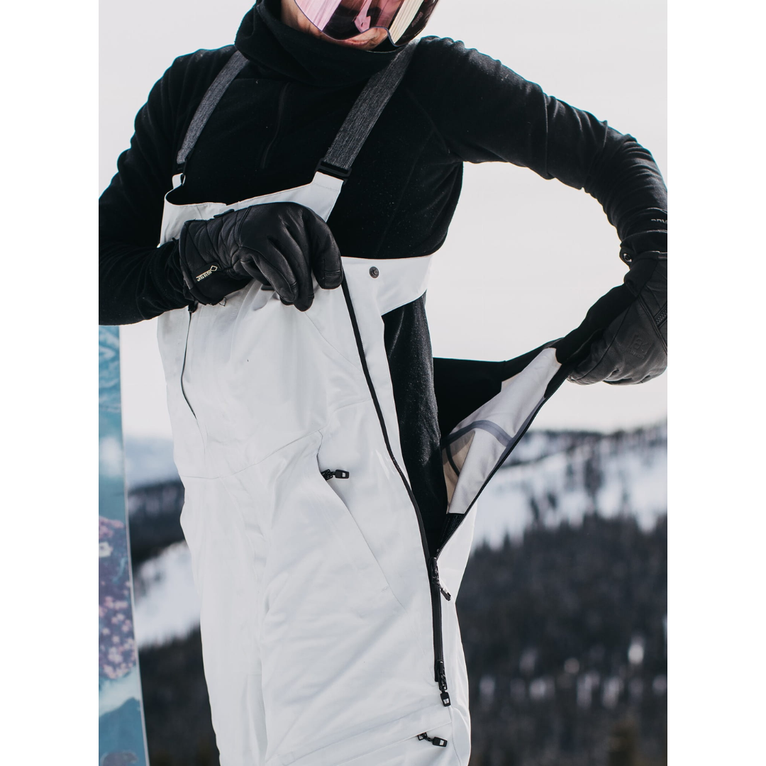Burton Women's [ak] Kimmy GORE‑TEX 3L Stretch Bib Pants - Gray Cloud