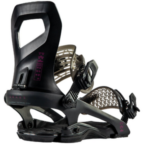 Rome SDS Rome Women's Brass Snowboard Bindings Black S Womens Snowboard Bindings