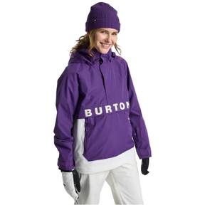 Burton Burton Women's Frostner 2L Anorak Jacket - Imperial Purple/Stout White Imperial Purple/Stout White S Womens Insulated Jackets