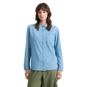 Volcom Volcom Women's Lived In Button Up Chambray XS Womens Long Sleeve Shirts