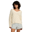 RVCA RVCA Women's Harmony V Neck Sweater Sand XS Womens Sweaters