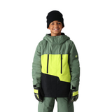 686 Boys' Geo Insulated Jacket - CYPRESS LIME COLORBLOCK