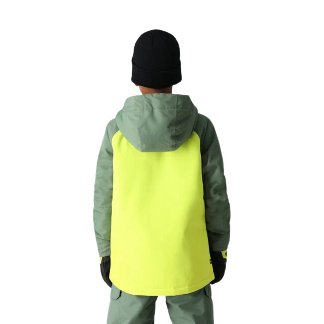 686 Boys' Geo Insulated Jacket - CYPRESS LIME COLORBLOCK