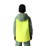 686 Boys' Geo Insulated Jacket - CYPRESS LIME COLORBLOCK