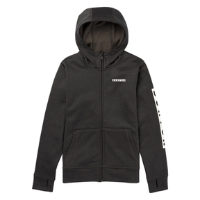 Burton Burton Kids' Oak Full-Zip Hoodie True Black Heather XS Youth Boys (8-12) Hoodies