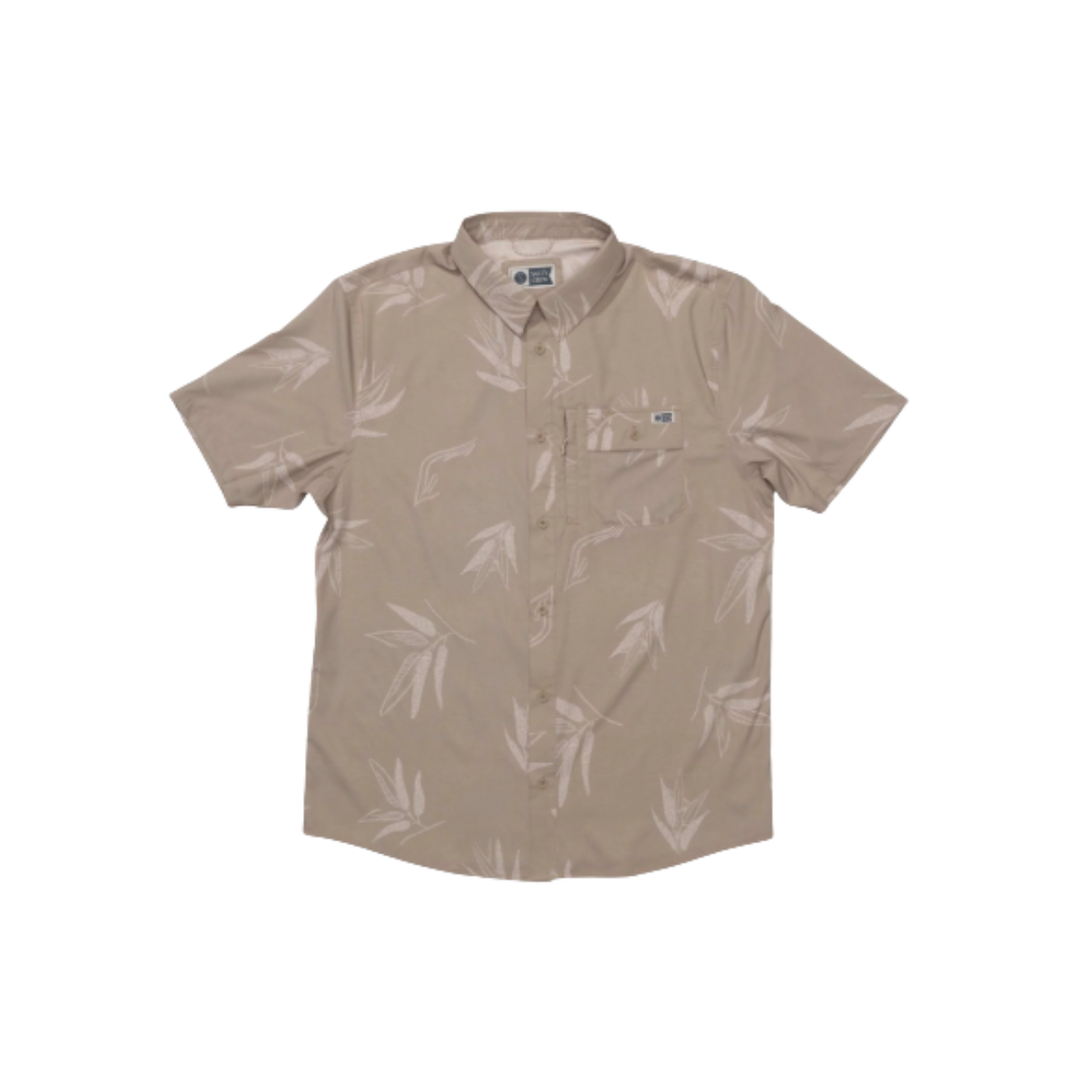 Salty Crew Salty Crew Men's Flagship UV Button Up White M Mens Button Up Short Sleeve Shirts