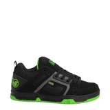 DVS Men's Comanche Skate Shoe - Black Charcoal Lime Nubuck