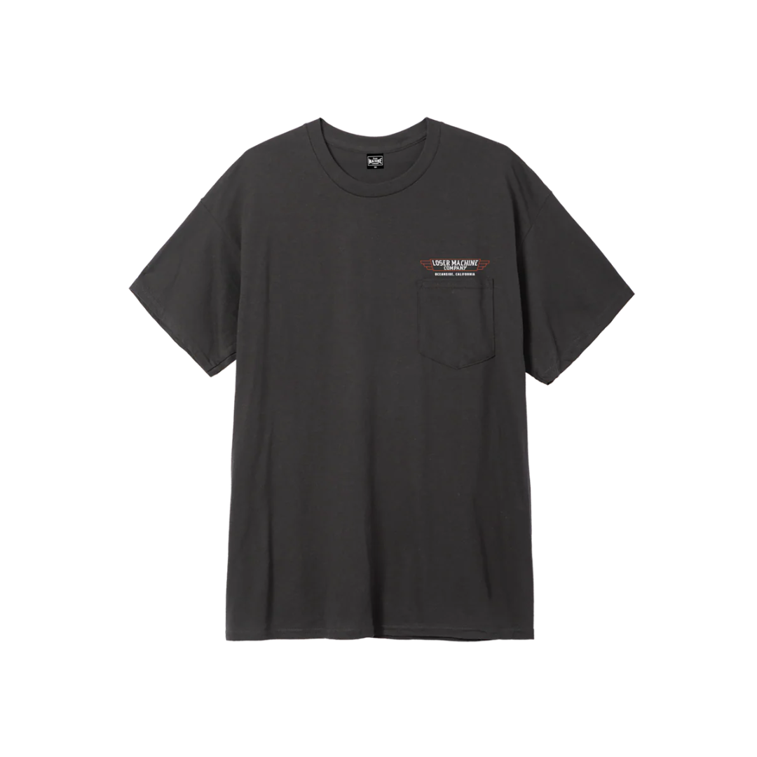 Loser Machine Loser Machine Men's Fly Wheel Pocket Tee - Black Black M Mens T-Shirts