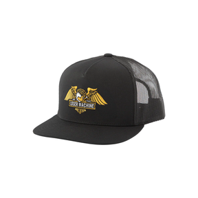 Loser Machine Loser Machine Men's Wings Trucker Hat - Black Black OS Mens Hats Flat Brim