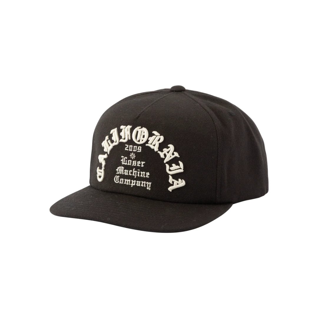 Loser Machine Loser Machine Men's Fantastic Snapback Hat - Black Black OS Mens Hats Flat Brim