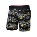 Saxx Saxx Men's Vibe Xtra Soft Comfort Boxer Brief Fly - Escape To Joshua-Black Escape To Joshua-Black M Mens Boxer Brief Underwear