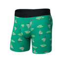 Saxx Saxx Men's Droptemp Cooling Cotton Boxer Brief Fly - Golf Martini-Lush Meadow Golf Martini-Lush Meadow M Mens Boxer Brief Underwear