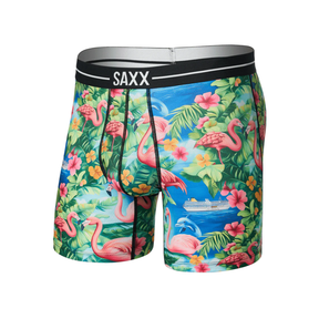 Saxx Saxx Men's Volt Breathable Mesh Boxer Brief - Flamingo Bay-Multi Flamingo Bay-Multi M Mens Boxer Brief Underwear