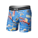 Saxx Saxx Men's Volt Breathable Mesh Boxer Brief - Low Life Picnic-Blue Low Life Picnic-Blue M Mens Boxer Brief Underwear