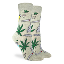 Good Luck Socks Good Luck Socks Men's Stoned Marijuana Socks Multi Shoe Size 7-12 Mens Socks