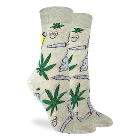 Good Luck Socks Good Luck Socks Men's Stoned Marijuana Socks Multi Shoe Size 7-12 Mens Socks