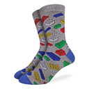Good Luck Socks Good Luck Socks Men's Building Blocks Socks Multi Shoe Size 7-12 Mens Socks