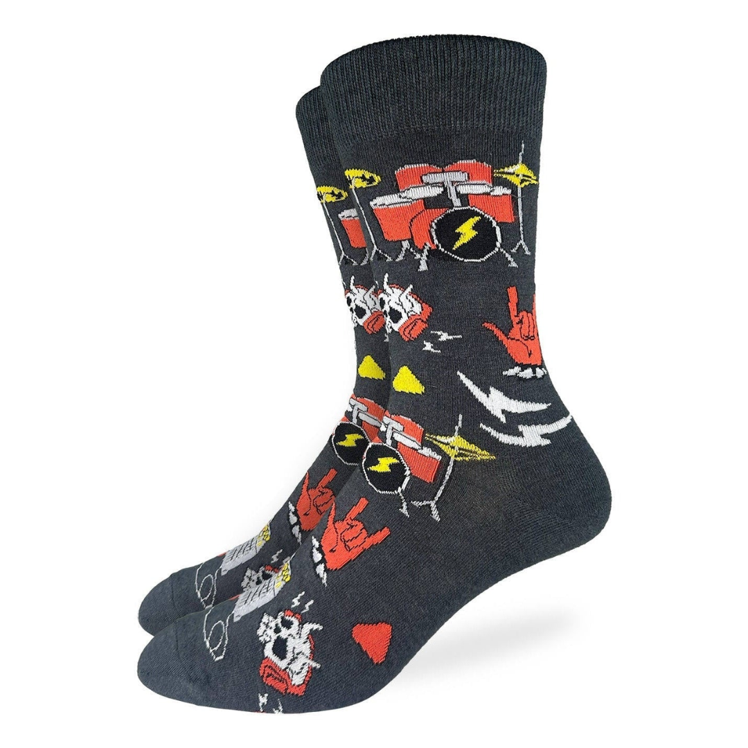 Good Luck Socks Men's Heavy Metal Drum Set Socks