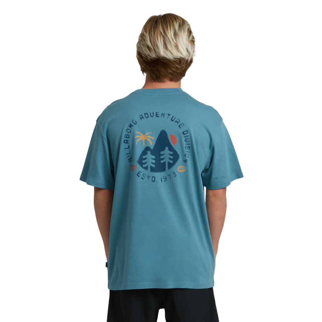 Billabong Billabong Men's Rockies Avid Premium SS Tee - Vintage Blue Vintage Blue