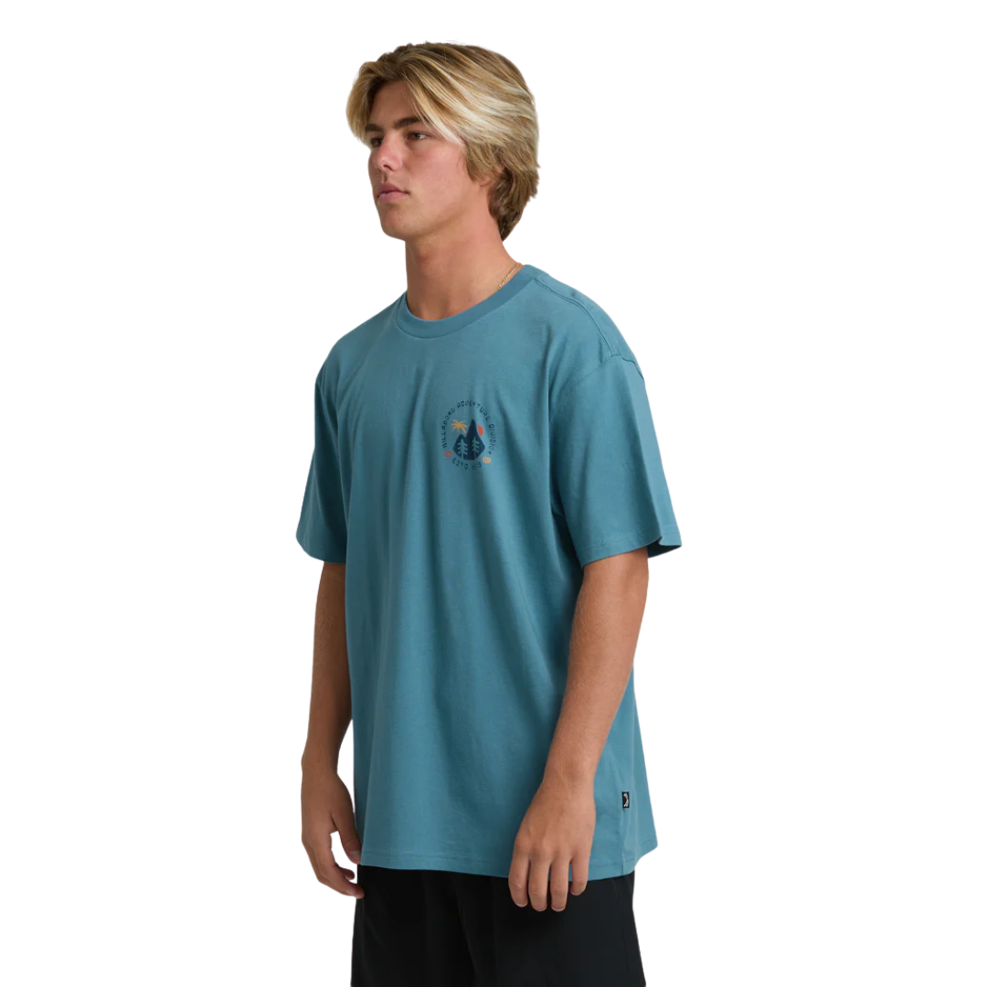 Billabong Billabong Men's Rockies Avid Premium SS Tee - Vintage Blue Vintage Blue