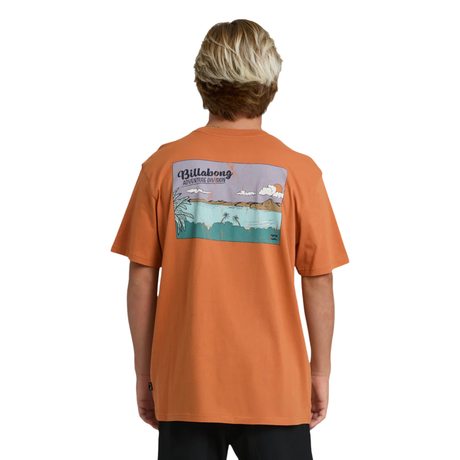 Billabong Billabong Men's Post Card Avid Premium SS Tee - Dusty Orange Dusty Orange