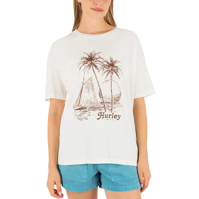 Hurley Hurley Women's Fair Winds Boyfriend Tee Tofu XS Womens T-Shirts