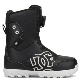 DC DC Youth Scout Snowboard Boot - Black/White Black/White 1 Youth Boys Snowboard Boots 7T to 13T and 1 to 6 US size