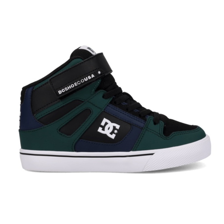 DC DC Youth Pure Hi Top EV Shoes - Green/Black/Navy Green/Black/Navy