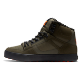 DC Men's Pure High-Top WC WNT Shoes - Dusty Olive/Orange