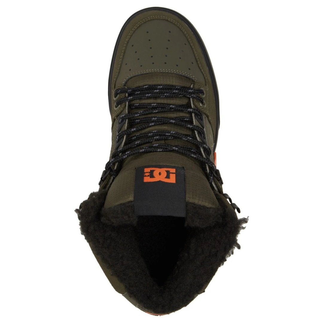 DC Men's Pure High-Top WC WNT Shoes - Dusty Olive/Orange