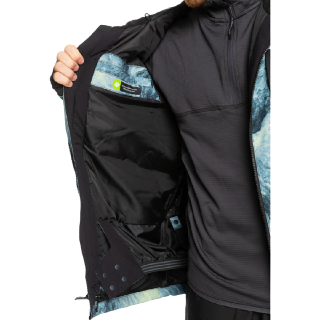 Quiksilver Quiksilver Men's Mission Printed Jacket SPACE STONE CELERY GREEN