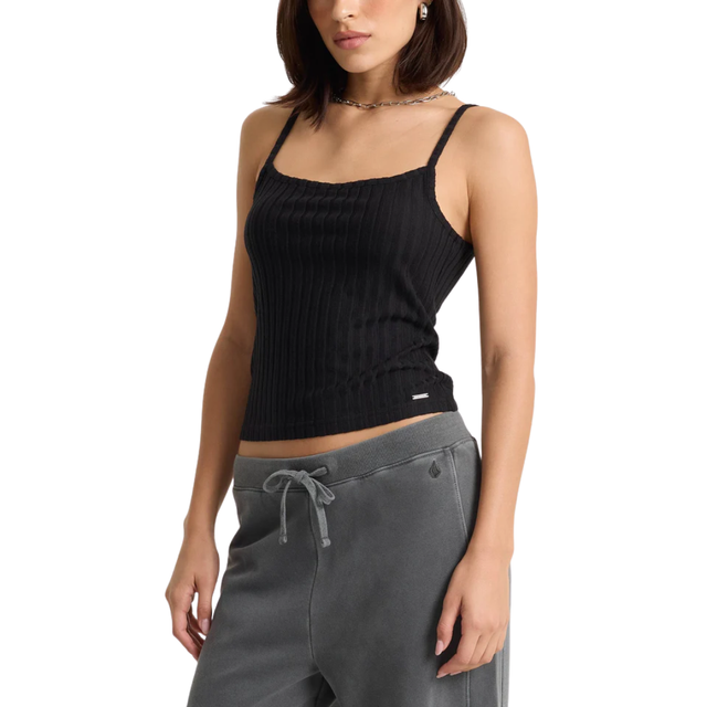 Volcom Volcom Women's Lived In Rib Tank Vintage Black S Womens Tank Tops