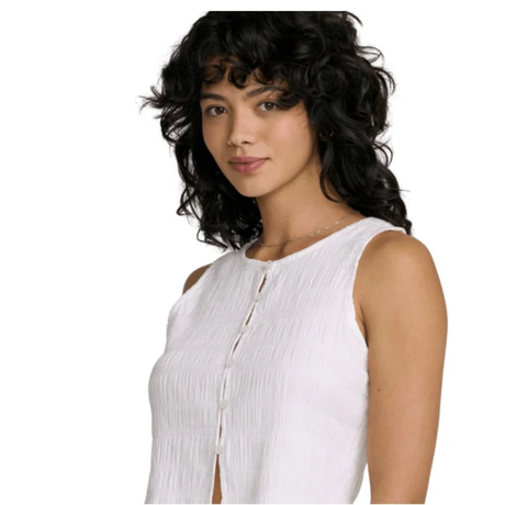 RVCA RVCA Women's Scrunch Top - Cloud Cloud XS Womens T-Shirts