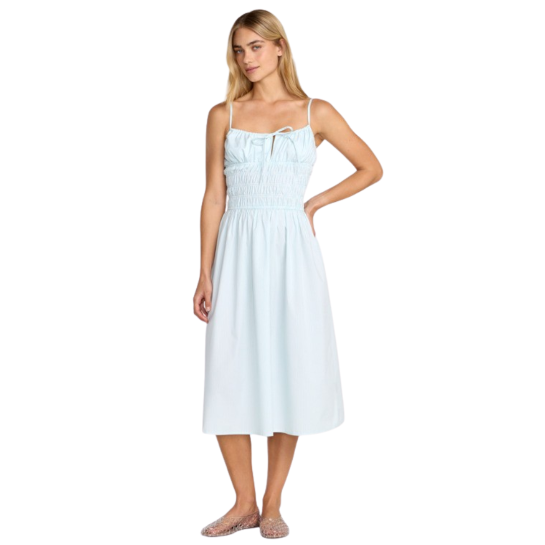 RVCA RVCA Women's  Raya Midi Dress - Crystal Blue Crystal Blue S Womens Short Dresses