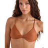 Volcom Volcom Women's Simply Seamless Twist Bralette Bikini Top - Henna Henna S Womens Bikini Tops