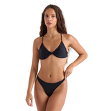 Volcom Volcom Women's Simply Seamless Twist Bralette Bikini Top - Black Black S Womens Bikini Tops