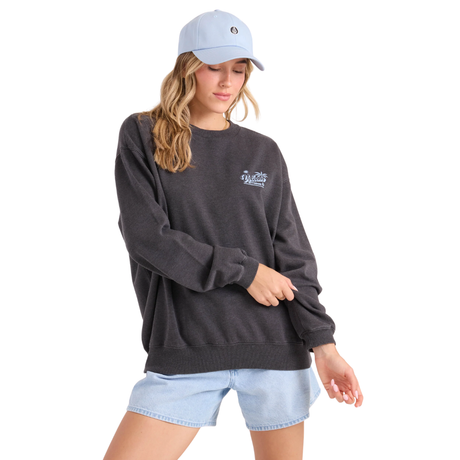 Volcom Volcom Women's Levy Crew Fleece Vintage Black S Womens Pull Over Hoodies