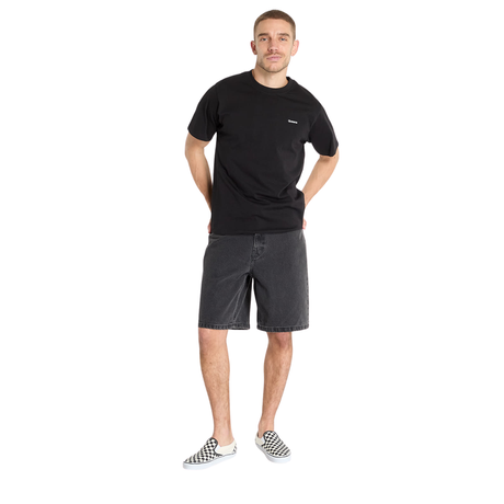 Van's Van's Men's Check-5 Baggy Denim Shorts - Washed Black Washed Black 26 Mens Casual Shorts