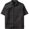 Van's Van's Men's Van Dored Tencel Check Camp SS Tee - Black Black M Mens T-Shirts