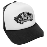 Van's Van's Men's Classic Patch Curved Bill Trucker - Black/White Black/White OS Mens Hats Curved Brim