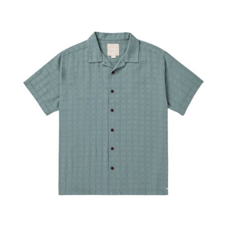 RVCA RVCA Men's Vacancy SS Button Up Ceramic M Mens Button Up Short Sleeve Shirts