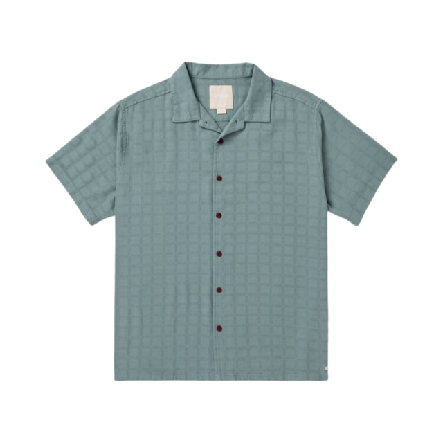 RVCA RVCA Men's Vacancy SS Button Up Ceramic M Mens Button Up Short Sleeve Shirts