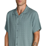 RVCA RVCA Men's Vacancy SS Button Up Ceramic M Mens Button Up Short Sleeve Shirts