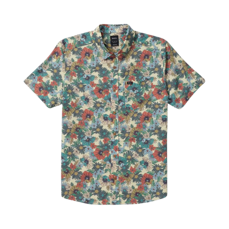 RVCA RVCA Men's Botanical SS Shirt Black Floral S Mens Button Up Short Sleeve Shirts
