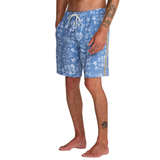 RVCA RVCA Men's Local Aloha Elastic 19 Shorts Light Blue S Mens Elastic Swim Trunks