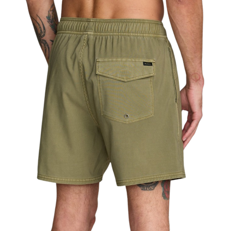 RVCA RVCA Men's VA Pigment Elastic Short 16 Martini Olive S Mens Elastic Swim Trunks